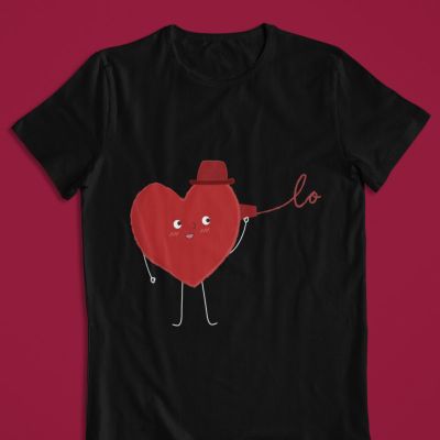 Мъжка тениска сърце