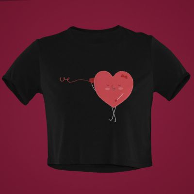 Дамска тениска сърце