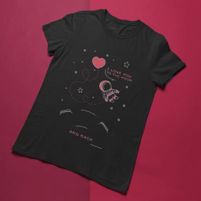Дамска тениска to the moon and back