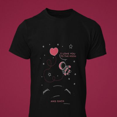 Мъжка тениска to the moon and back